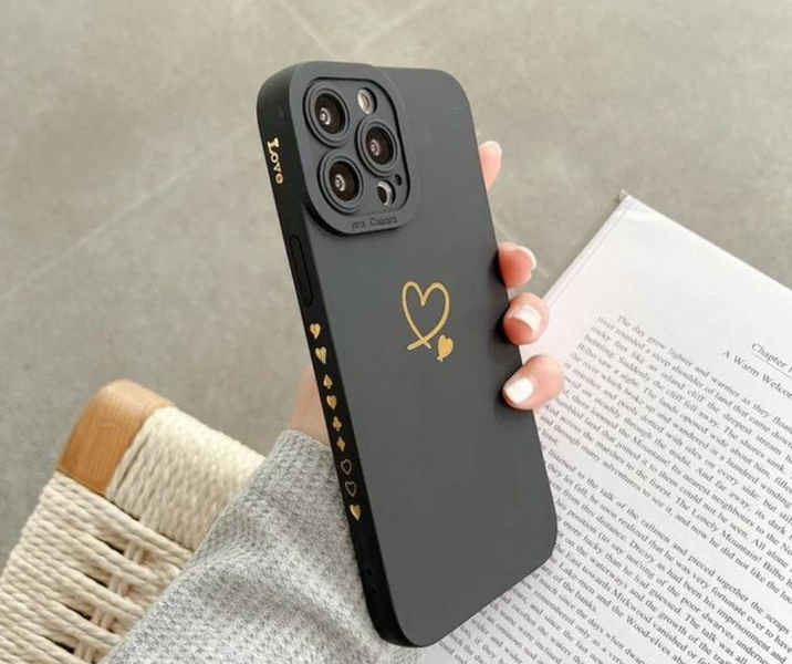 Soft Love Heart Phone Case For iPhone 11 12 13 14 15 (Pro/Promax)